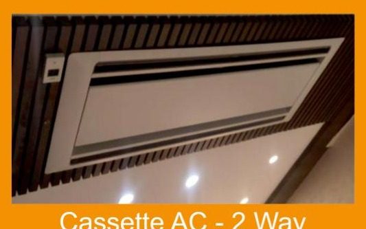 2-way cassette AC unit installed in false ceiling