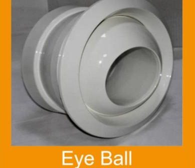 Eyeball diffuser for spot airflow