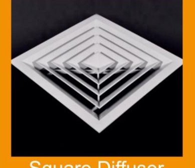 Square ceiling diffuser