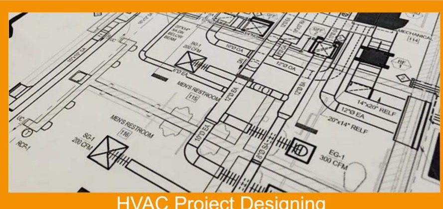 HVAC project CAD drawing and ducting layout