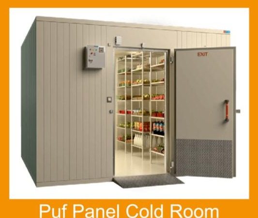 PUF panel cold room with open door